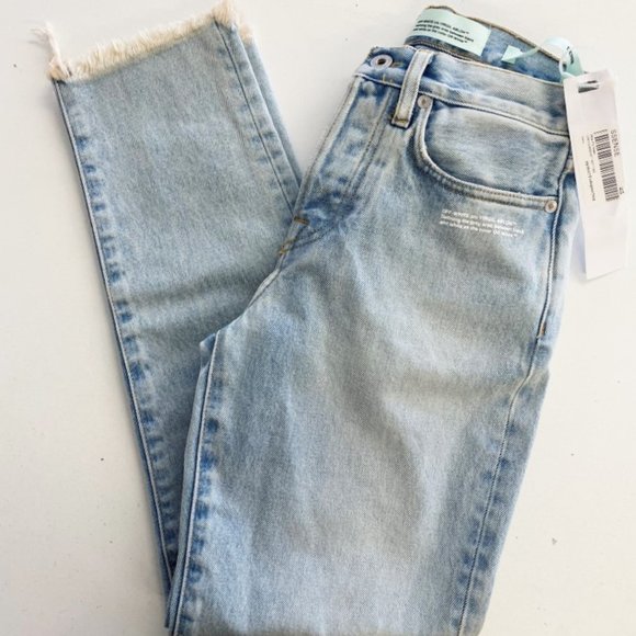 Off-White Pants - Off-White c/o Virgil Abloh Slim Fit High Rise Jean